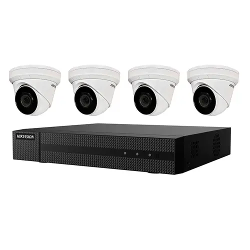 Hikvision IP Security Camera Kit 4 Channel 4K NVR with 4 x 4MP Turret Cameras