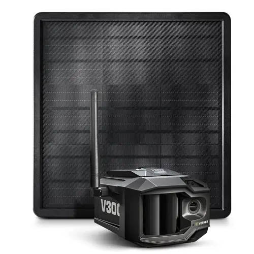 Vosker V300 Ultimate Solar 4G LTE Cellular Security Video Camera + Power Bank