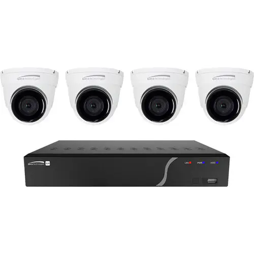 Speco 8 channel NVR with 4TB and 4 Digital Deterrent Turret Cameras
