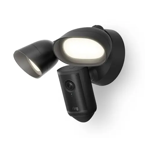 Ring Floodlight Cam Pro Retinal 4K, Wide Angle, 10x Zoom, Black