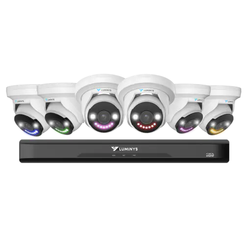 Luminys 8MP LumiLightBand IP Bundle Kit, 8 CH NVR 4TB, 6 x 8MP Turret Cameras
