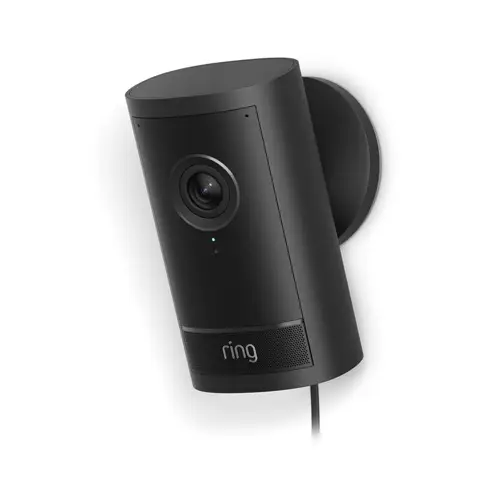 Ring Outdoor Cam Pro Retinal 4K, Plug-In, Wide Angle, 10x Zoom, Black