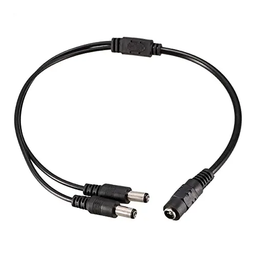 Power Splitter 1 Input 2 Output Barrel Connectors