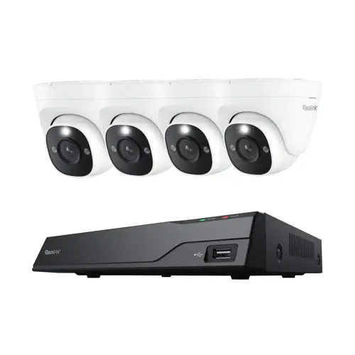 Reolink Security Camera Kit with 8CH NVR, 2TB HDD, 4 x 8MP PoE Turret Cameras