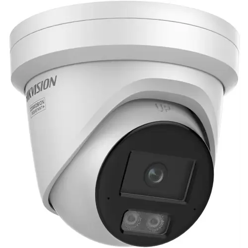 Hikvision 8 MP Smart Hybrid Light, ColorVu Fixed Turret Camera 2.8mm, White
