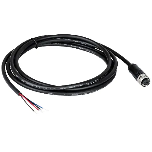 TRENDNet Industrial M12 Female 5-Pin Connector Electrical Cable, 2m (6.5 ft.)