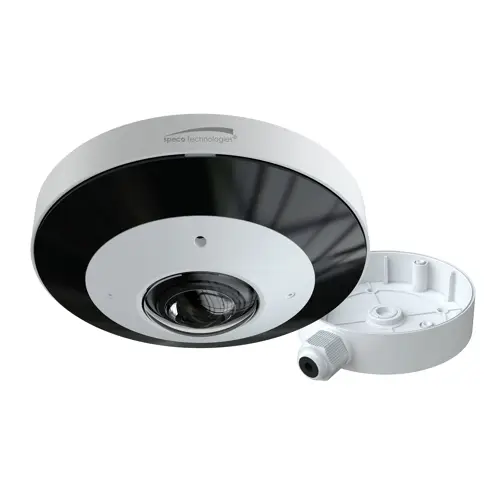 Speco 6MP H.265 IP 360 Mini-Dome Fish Eye 360 / 180 Camera with JBox, White