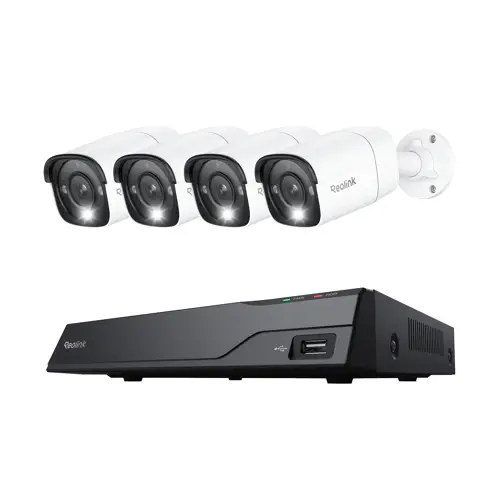 Reolink Security Camera Kit with 8CH NVR, 2TB HDD, 4 x 12MP PoE Bullet Cameras