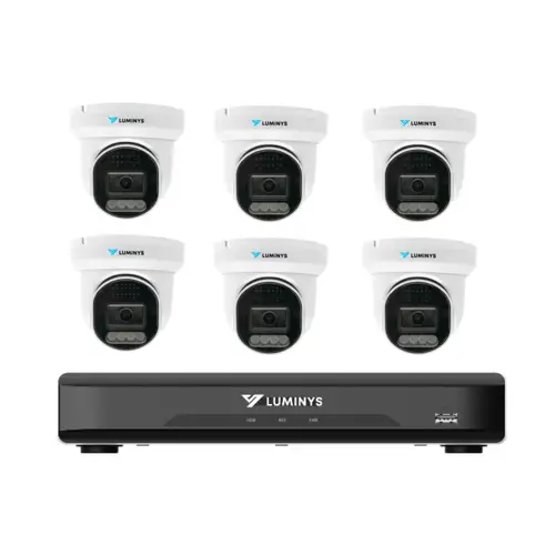 Luminys 5MP LumiLuxLite IP Bundle Kit, 8 Channel 2TB NVR,6 x 5MP Turret Cameras