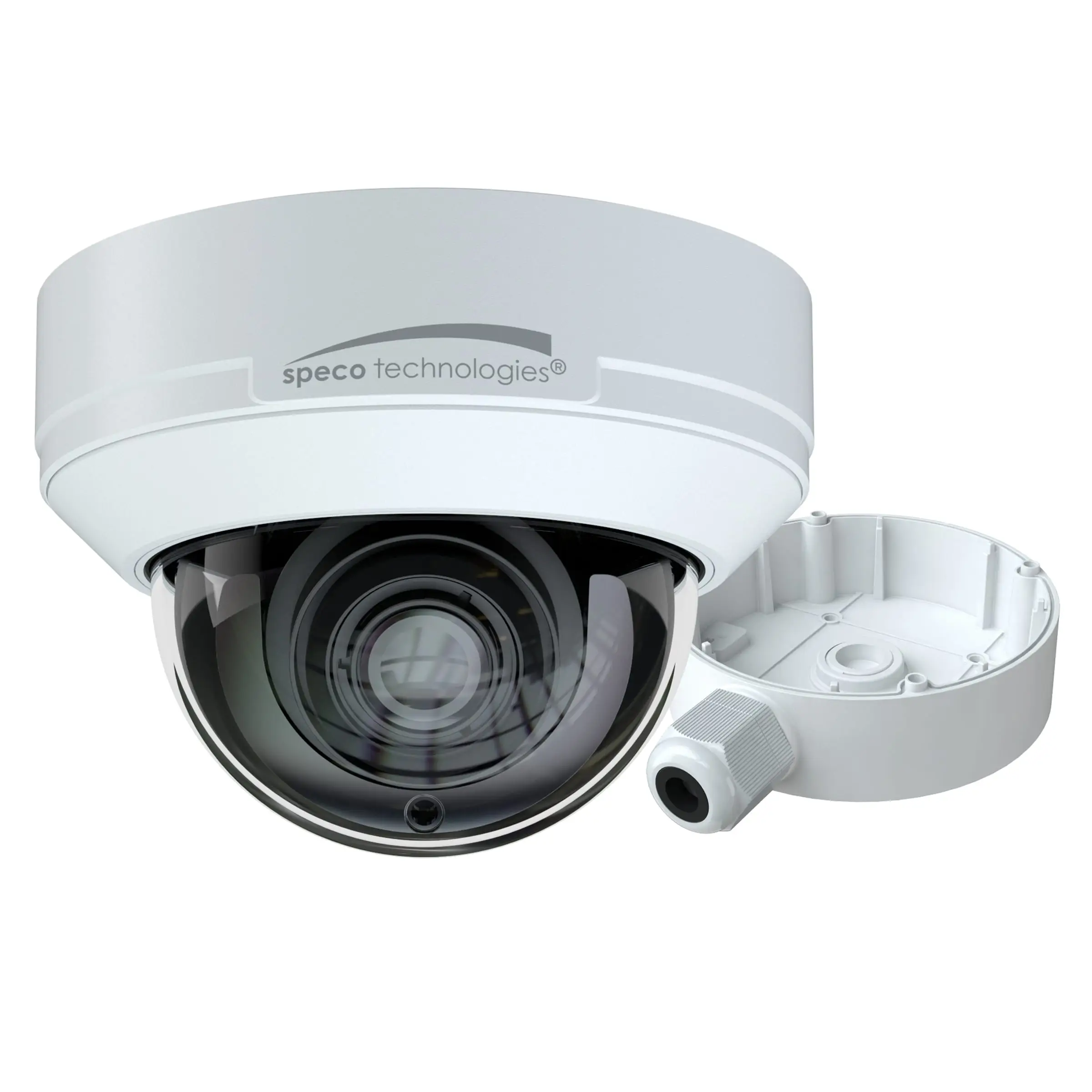 Speco 2MP Combo HDTVI, HDCVI and AHD IR Dome Camera with Junction Box, 2.8mm