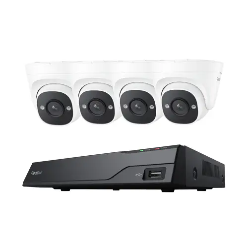 Reolink Security Camera Kit with 8CH NVR, 2TB HDD, 4 x 5MP PoE Turret Cameras