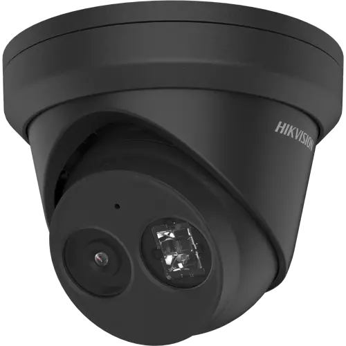Hikvision IP Network AcuSense Turret Camera, 4MP, IR, 2.8mm, Black