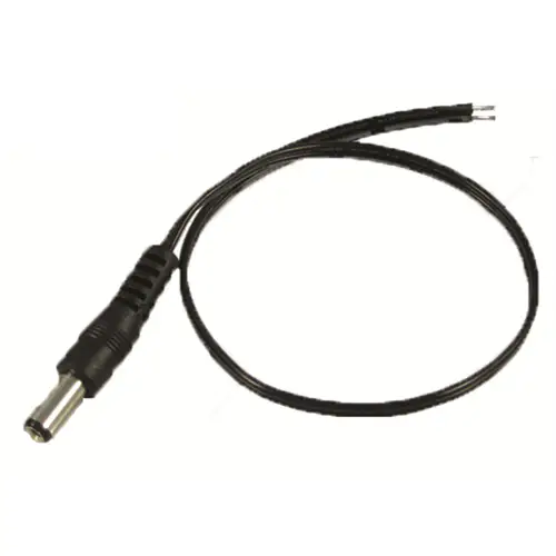Azco Camera Power Connector Male 2.1 mm Pigtail - 10 Pack
