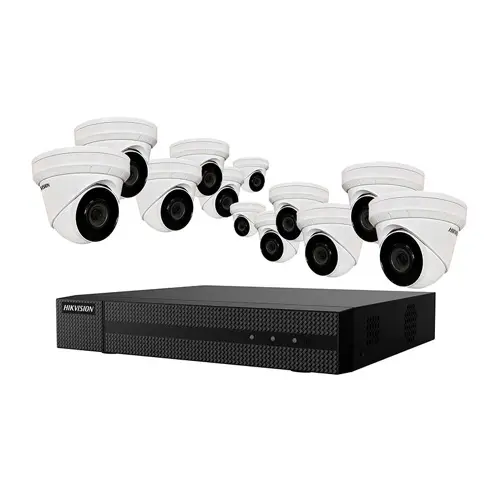Hikvision IP Security Camera Kit 16 Channel 4K NVR with 12 x 4MP Turret Cameras