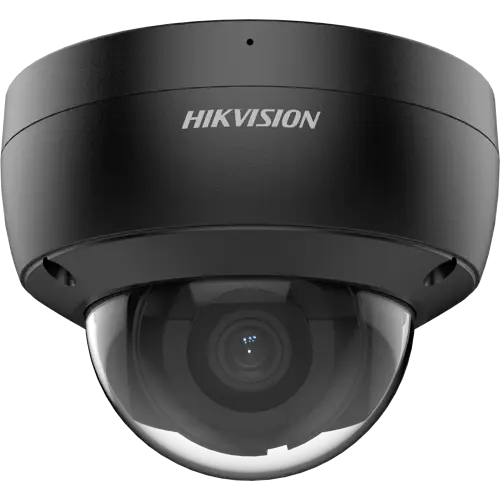 Hikvision IP Network AcuSense Dome Camera, 4MP, IR, IK10, Mic, 2.8mm, Black
