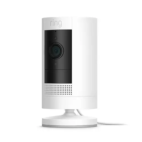 Ring Outdoor Stick Up Cam Plug-In, White